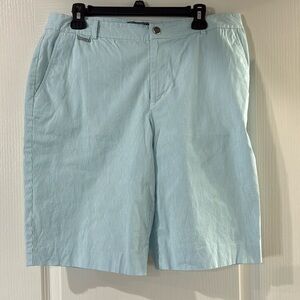 L-RL Lauren Active by Ralph Lauren Blue Striped‎ Long Bermuda Shorts 12